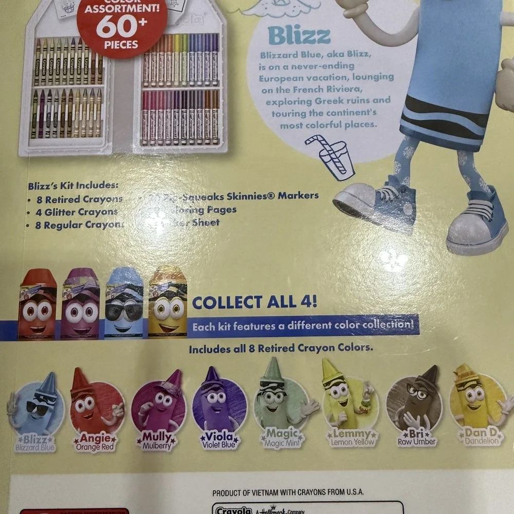 2025 CRAYOLA Limited‎ Edition Retired Colors Art Set New Release 60 Pieces Blizz